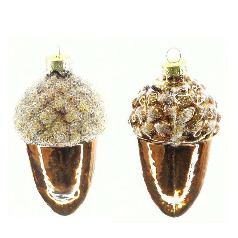 Подвесн.украш. "Желудь" 753064 5,5*5,5*10см  (стекло) Р