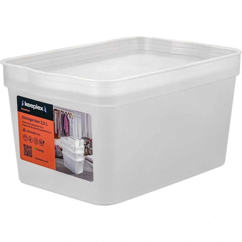 Ящик д/хранения  2,3л. ПЦ3501 "Keeplex Trendy" (21,1*14,1*11см)