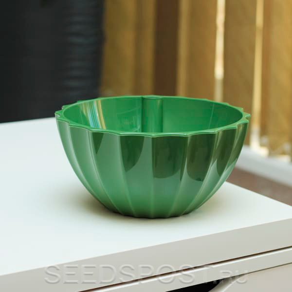 Кашпо РАКУШКА 2,4л. со вставкой 1326 (малахит) ДП