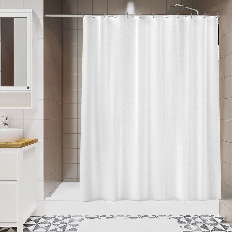 Занавес д/ван.комн. 240*200см. однотонная (белая жаккард) 003-W А