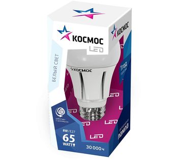 Лампа светодиодная Космос  8,0Вт. LED R50 Е14 4500К