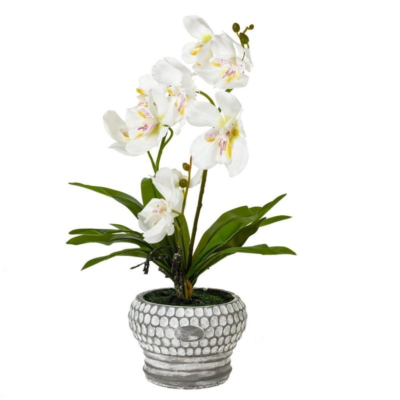 Цветок искусственный 818226 "Орхидея" в горшке h=41см. (Р)
