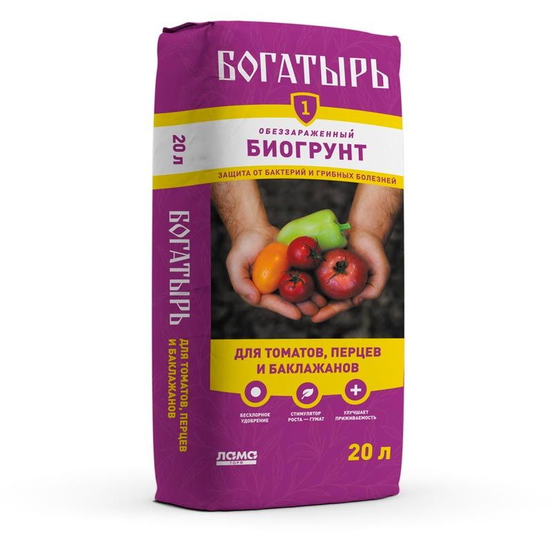 Грунт БОГАТЫРЬ 20л. Lt001132 (д/томатов, перца и баклажанов)