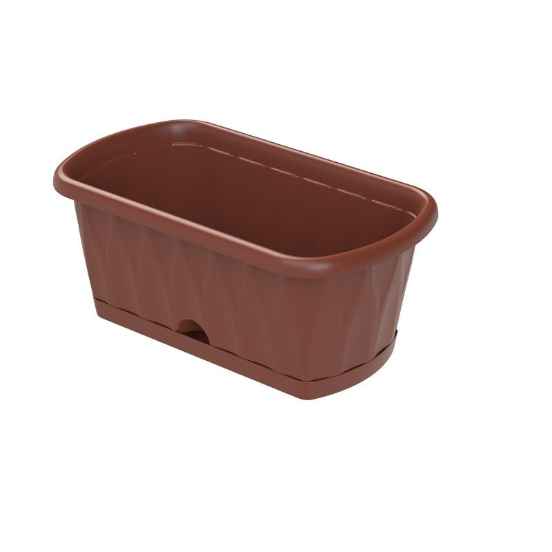 Ящик д/растений "Домашний сад" АП 628 40см. 9,0л. (40*22,5*17см.) (с поддоном и системой прикорневог