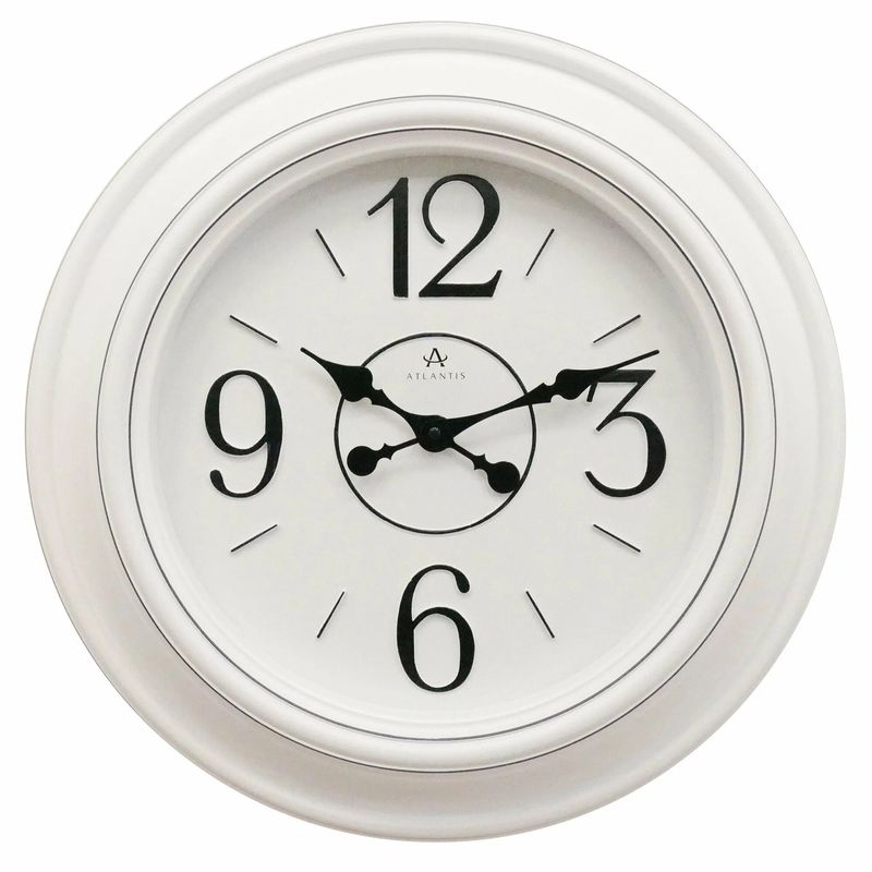 Часы настенные 311TB-D "Atlantis" белый (d50*5,0см) А