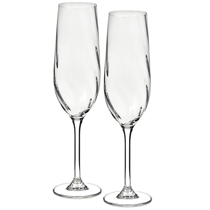 Набор фужеров CREX OPTIC 0605 270мл. (2шт.) д/шампанского Crystalite Bohemia
