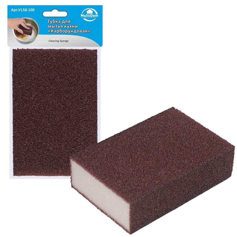 Губка д/мытья кухни "Карборундовая" VL58-100 Мд