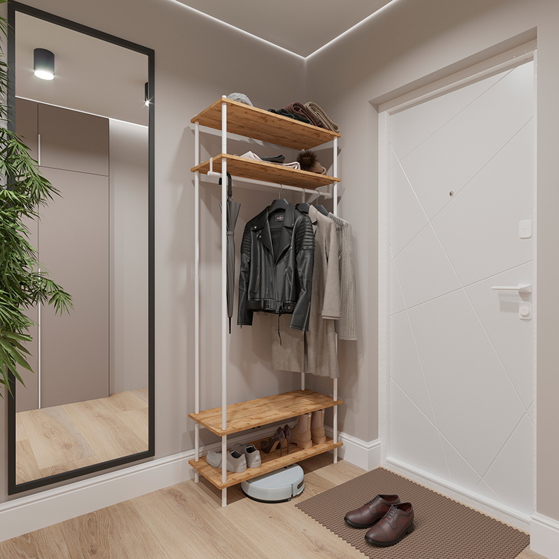 Прихожая 34 "НеШкаф" 825 х 365 х 2065 ПРНШ34 Б (Белый)