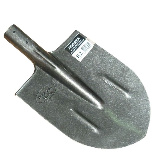 Лопата штыковая 115650/S506-1/К2 остроконечная, рельсовая сталь