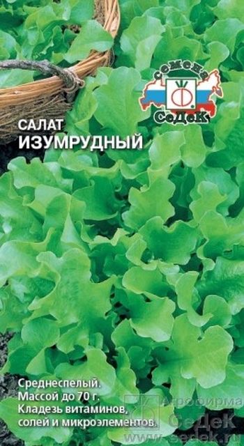Салат ИЗУМРУДНЫЙ (листовой) 0,5гр. (СеДек)