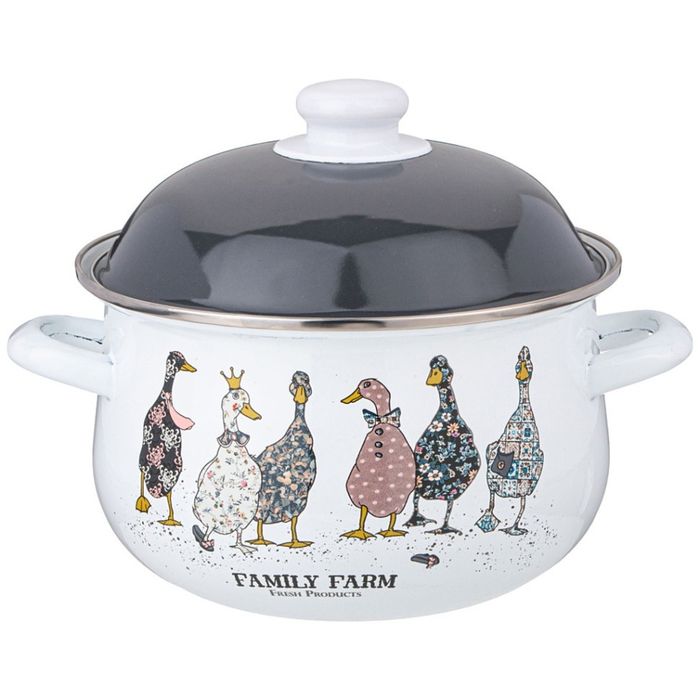 Кастрюля 934-622 2,8л. "Family Farm" эмал. ВД