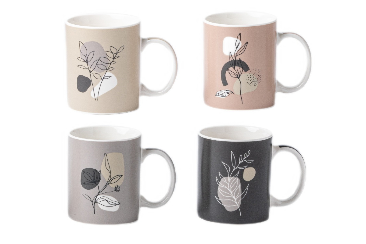 Набор кружек JEWEL ПС0045-22 "Сияние" 4шт.*340мл. (подар.уп.)