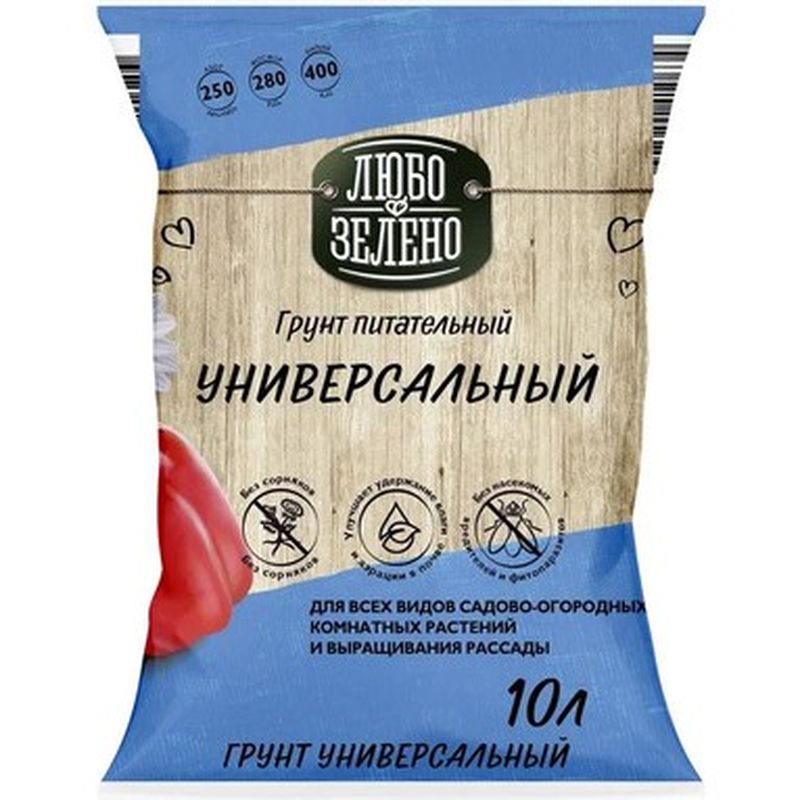 Грунт универс. ЛЮБО-ЗЕЛЕНО 10,0л. Фарт