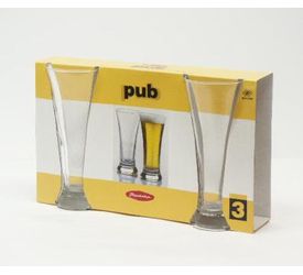 Набор стаканов PUB 42199В д/пива 300мл. (3шт.)