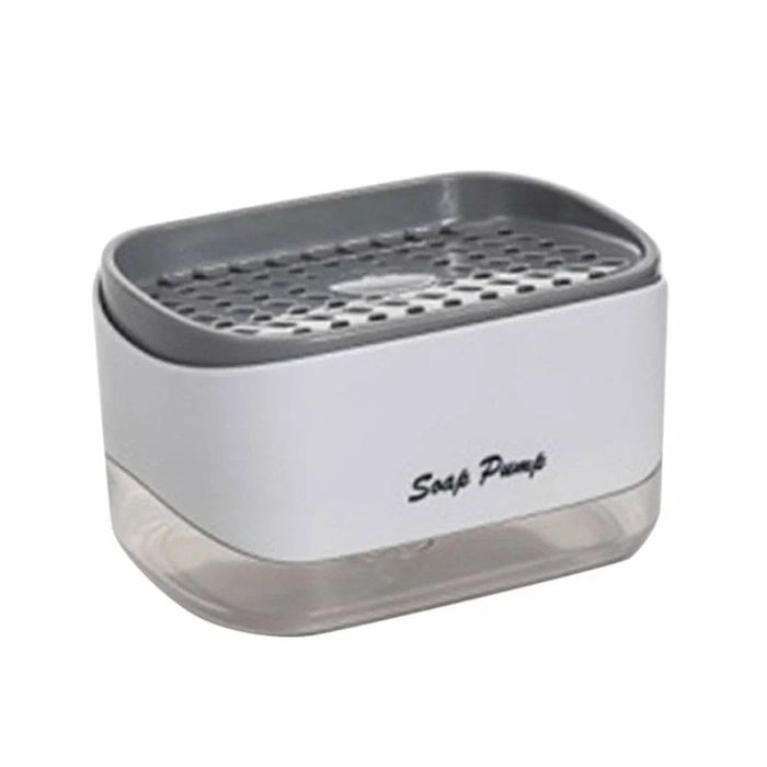 Дозатор д/моющего средства SAUBER 105847 (нажимной, с держ. д/губки) Скр.