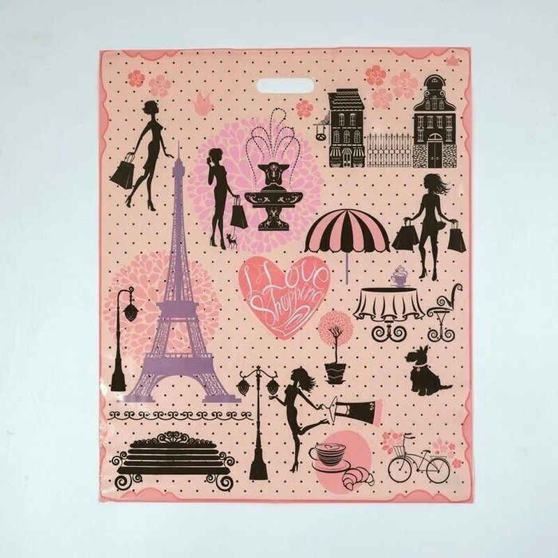 Пакет (вырубная руч.) 600*500мм. Французский бутик 178627 Т-П