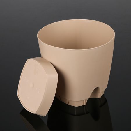 Горшок д/цв. "Amsterdam" 1,35л. d140мм. ПЦ6199МШОК прикорн.полив (Молочный шоколад)