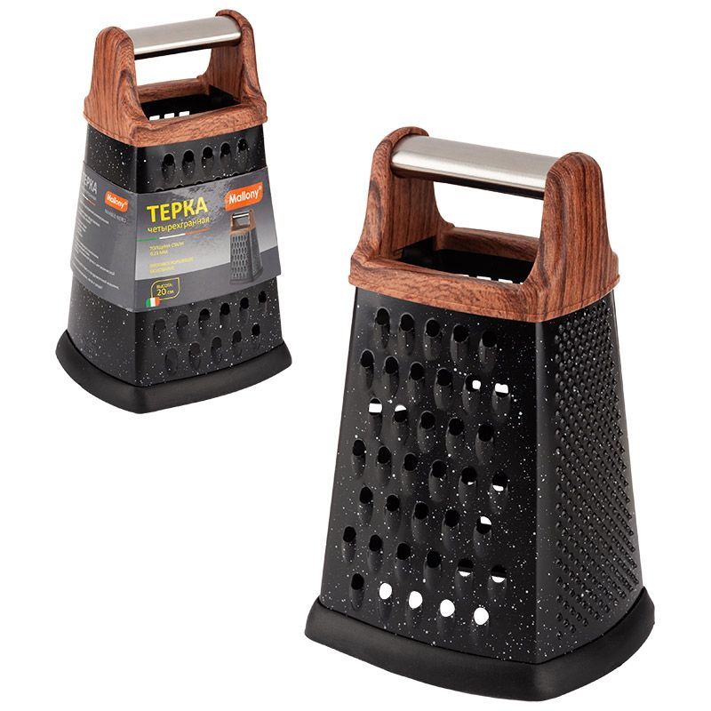 Терка MARBLE NERO (4гран.) 310895 (20см. мрамор черный) Скр.