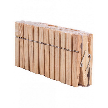 Прищепка бельевая дер. 24шт.PEG-W-S/24 311372 Скр.