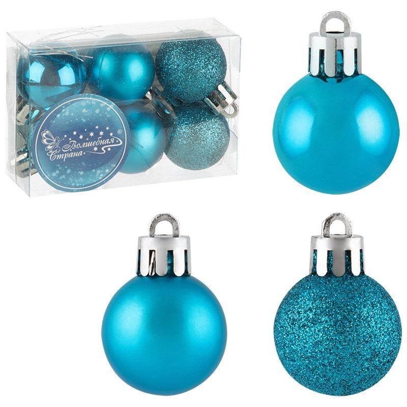 Шары SYQA-0123120-03 (набор 6шт.) d3см. 106296 (озерно-голубой) Скр.