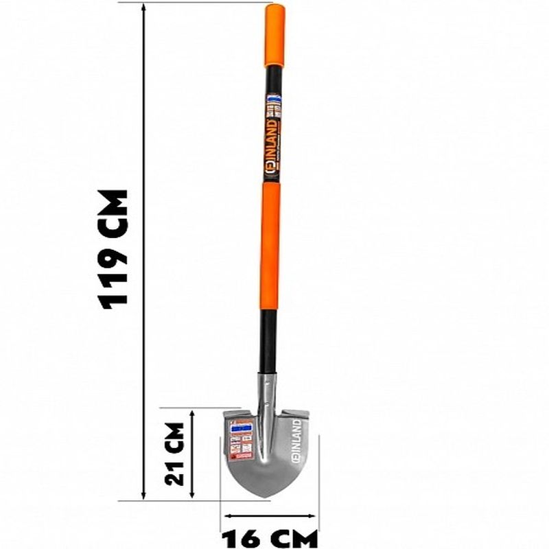 Лопата штыковая 2624 (дамская) 160*205*1190мм., с зубьями, с ал. черен. FINLAND ЦИ