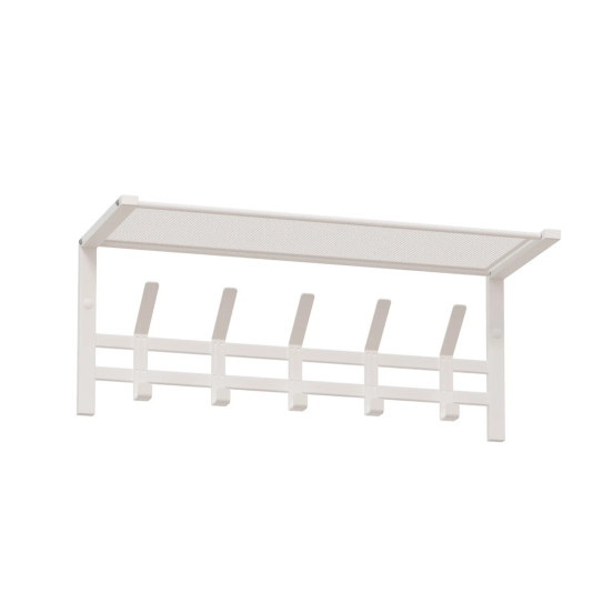 Вешалка настенная "Торонто 21 " с полкой ВСПТ21 Б (Белый) (ЗМИ)