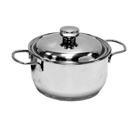 Кастрюля нерж.  1,0л. ТРС-3 1с738/3с097 с прут.руч. метал.крышк. Аша