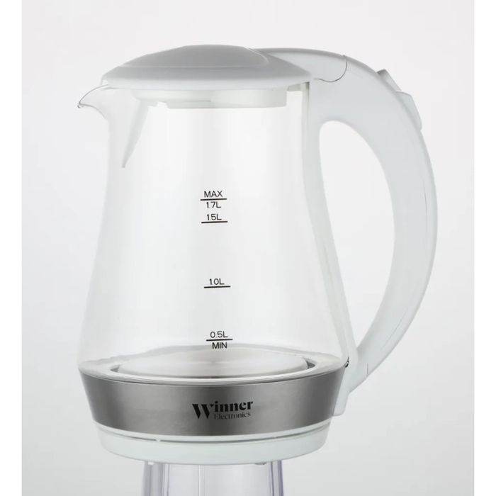Чайник эл. WR-147 2,2кВт. 1,7л. стекло. диск
