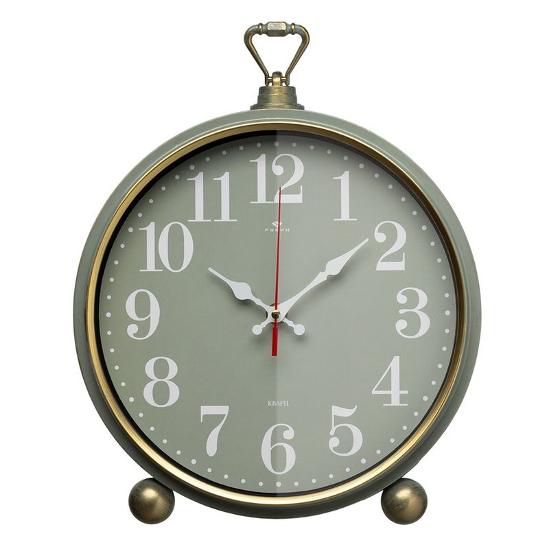 Часы настенные 3426-004 "Рубин" (32*26см) корпус оливковый с золотом "Классика"