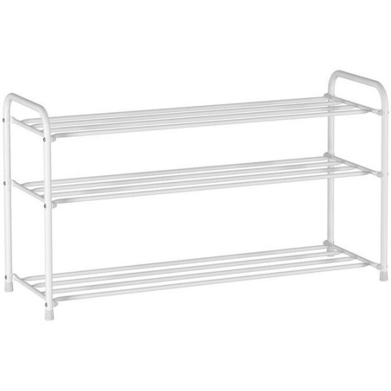 Этажерка д/обуви 3ярусн. "Альфа 33" ПДОА33  Б (810*300*550мм) (Белый) (ЗМИ)