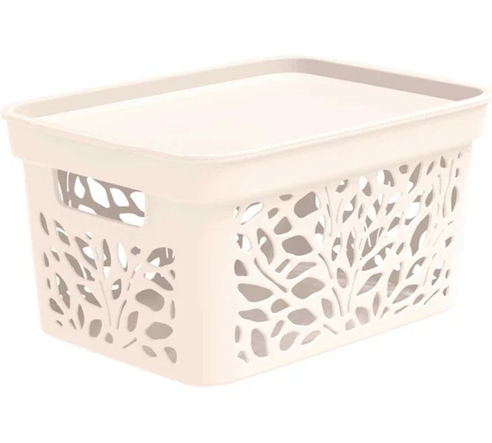 Корзина "Leaves"18л. ПБ838/ПБ83801 с крышкой (405*275*207мм)