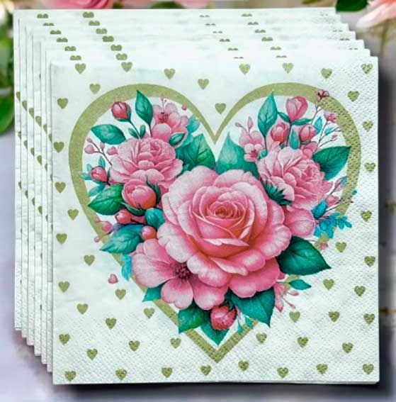 Салфетки бумажные 3сл. Home Collection Classic 43457 (33*33см.) 20шт. "Золотое сердце с розами" РБ Салфетки бумажные 3сл. Home Collection Classic 43457 (33*33см.) 20шт. "Золотое сердце с розами" РБ