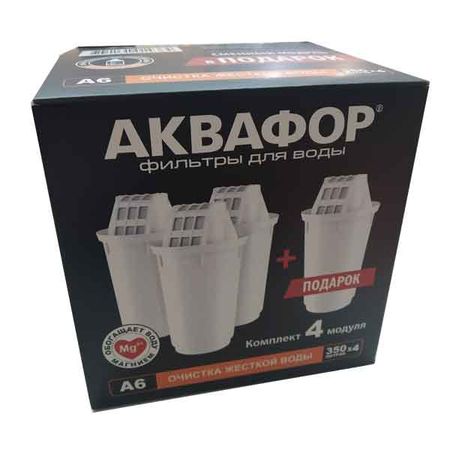 Сменная кассета "АКВАФОР" А6 (4шт) 104077/37993 .