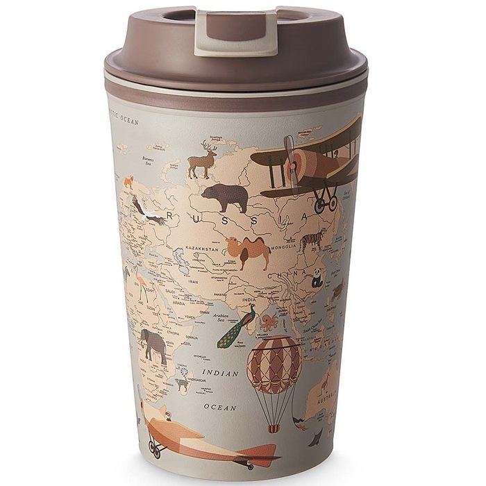 Термостакан 350мл. БП32822 (с клапаном и декором)