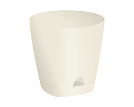 Горшок д/цв. "Amsterdam" 8,0л. d250мм. ПЦ6202СЛ прикорн.полив (Сливочный)