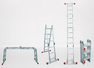 Лестница трансформер 511444 ал. 4секц. 4*4ступ. (1,21/4,6м.)