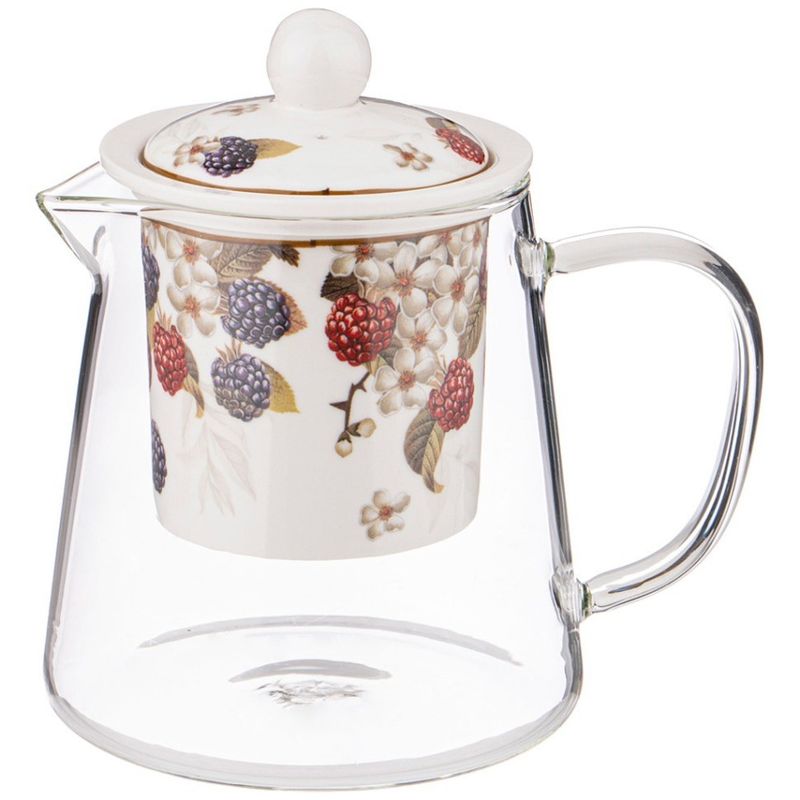 Чайник заварочный 104-860 "Ежевика" 0,4л. (стекло) ВД