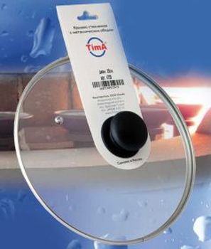 Крышка стекл. d220мм. 4722/4122 (с метал.ободком) низк. (Т)