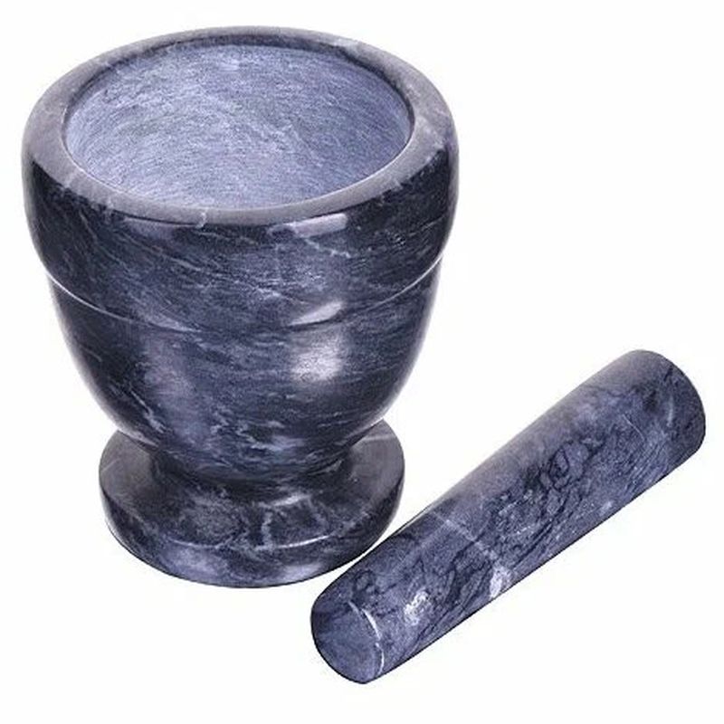 Ступка и пестик МВ 27542 (мрамор) черная СКС