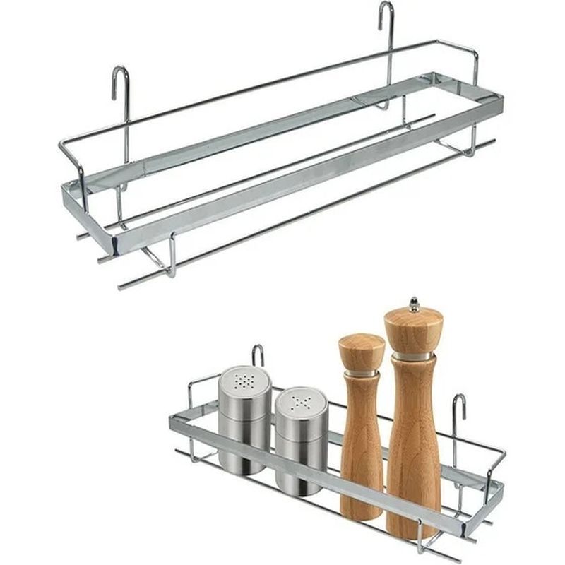 Полка д/специй навесная на рейлинг АN52-128 (38*9*14см) Мд