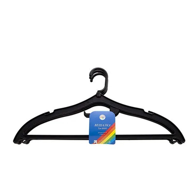 Плечики д/одежды (р.48-50) БП52784 WOOD (набор 3шт.) с мет. поворотным крючком