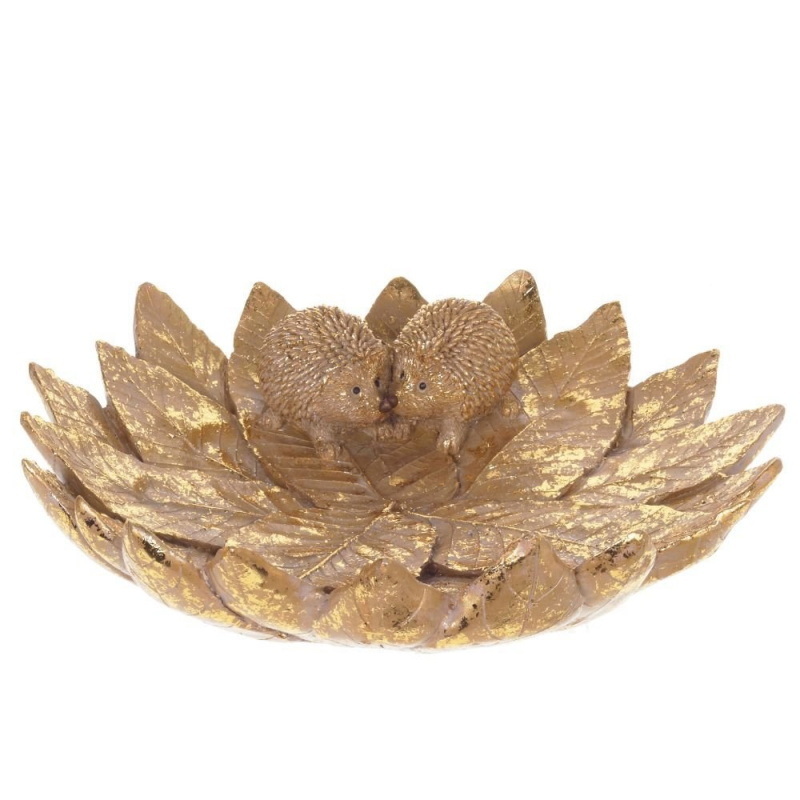 Подставка д/украшений "Ежики на листьях" 813610 (21*12*4см) (Р)