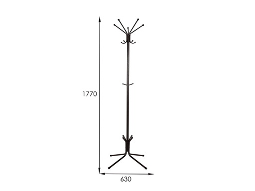 Вешалка офисная 5рожк. "Луч 5" ВНП 361 Ч/К (Черный/коричневый) (ЗМИ)