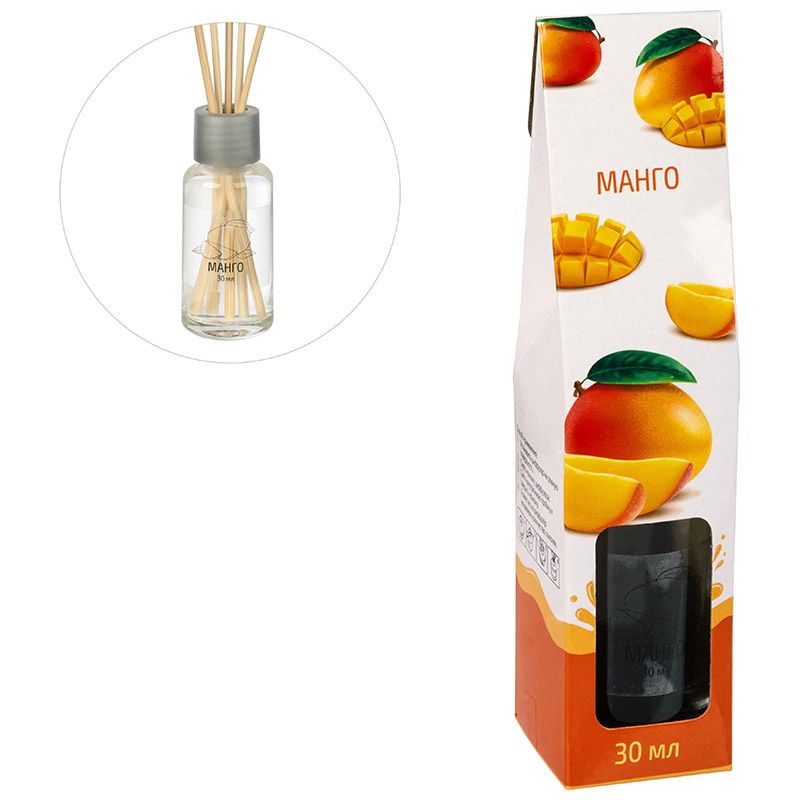 Диффузор ароматический "Манго" 30мл. 107505 (5 палочек) СКР