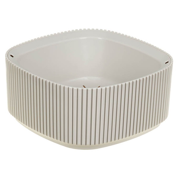 Кашпо СТРИП  1,6л. 20,0*20,0см. КН3250КР со вставкой (Кремовый)