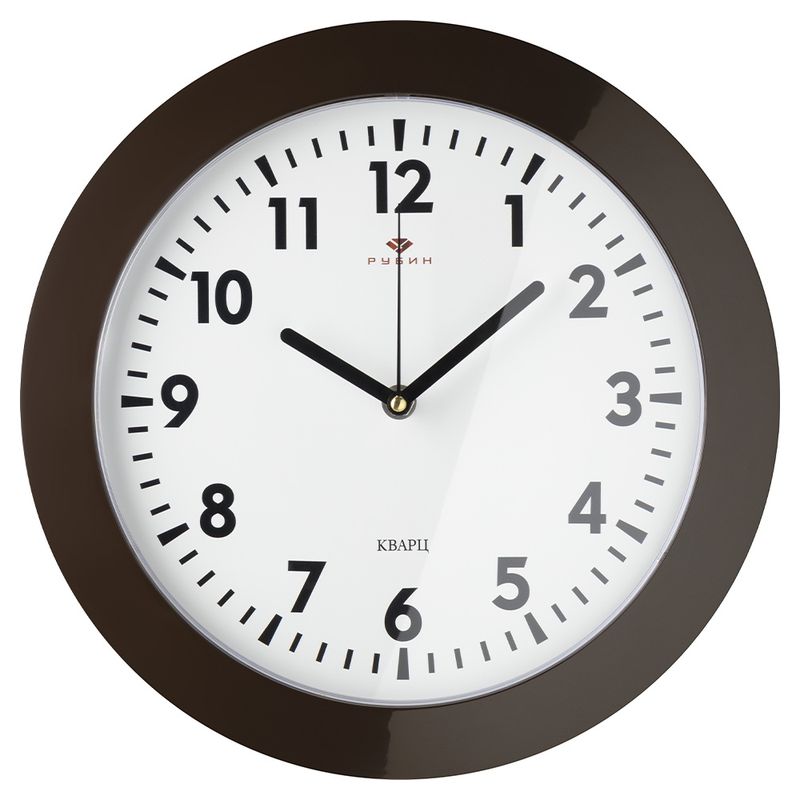 Часы настенные 3125-012 "Рубин" (d=31см) темно-коричневый "Классика"