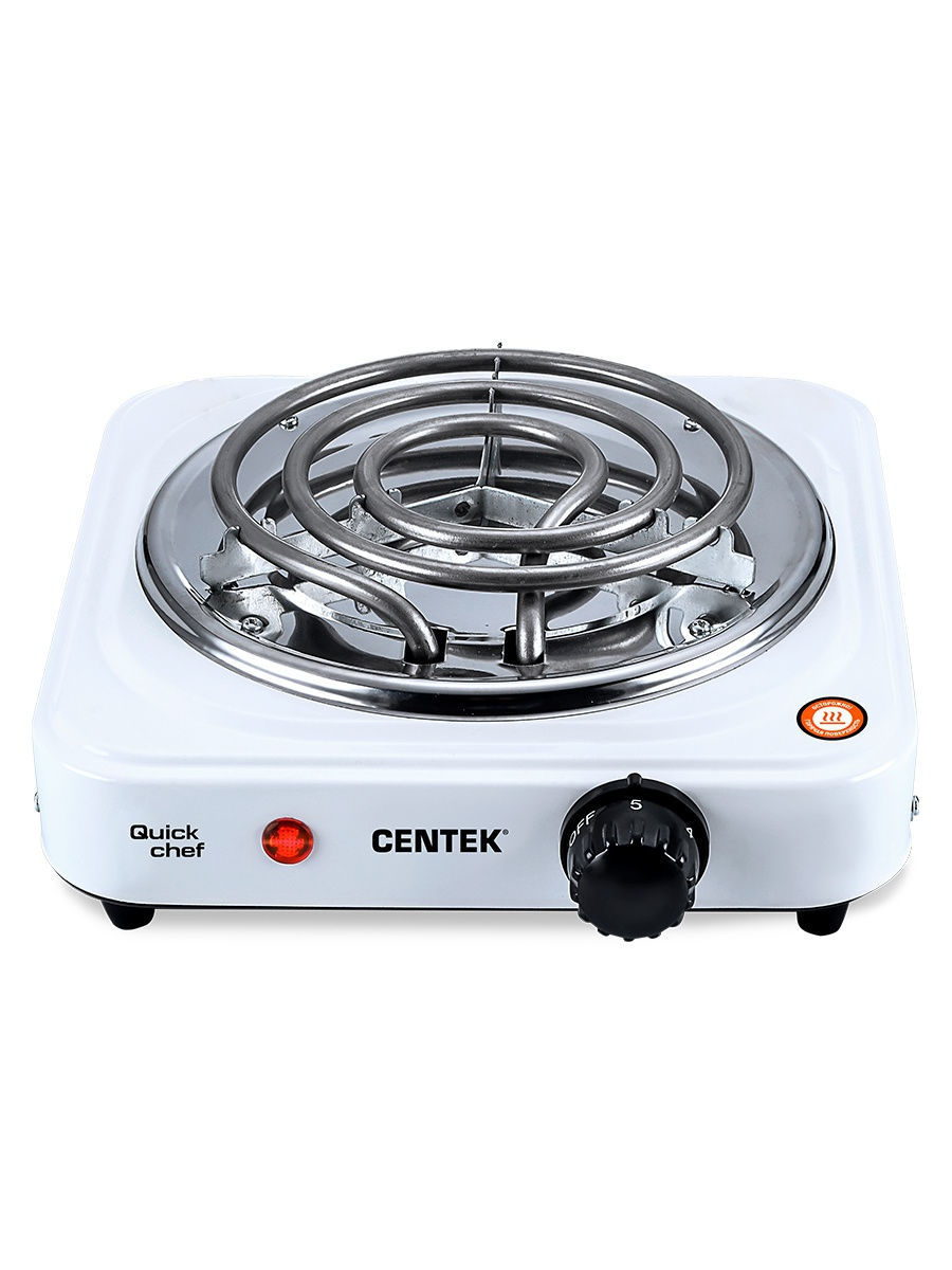 Электроплита CENTEK CT-1506 белый (1,0кВт. чугун)