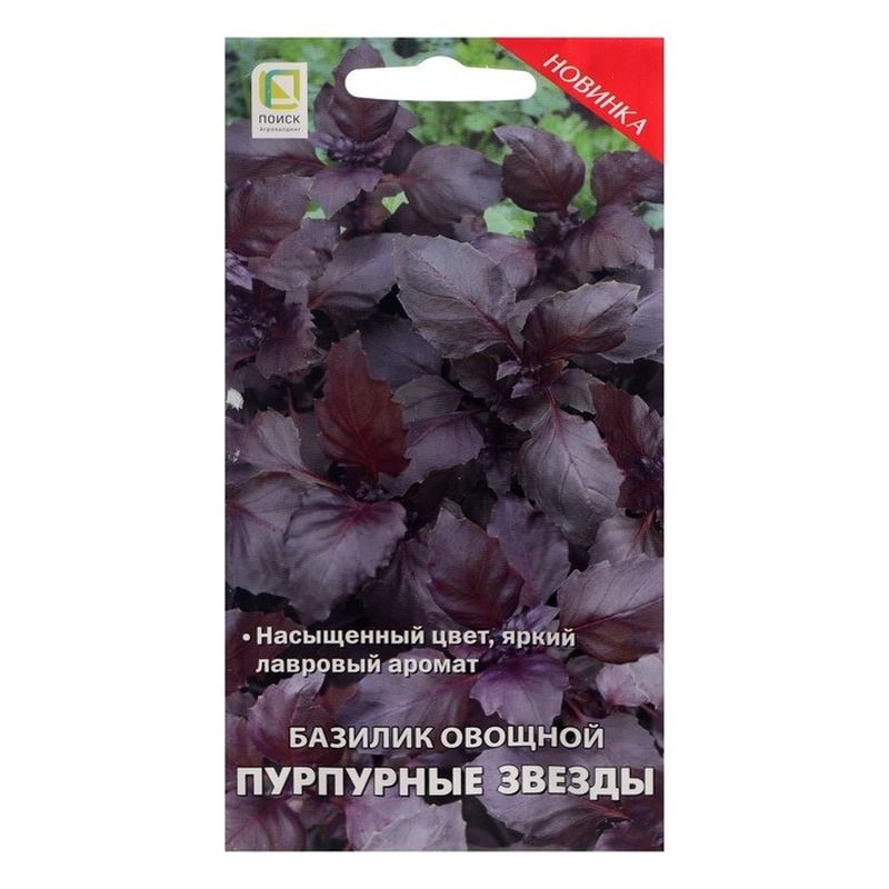 Базилик ПУРПУРНЫЕ ЗВЕЗДЫ 0,1гр. (Поиск)