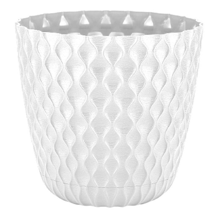 Горшок д/цв. "InGreen Wave" 10,0л, D270мм ПЦ6504БЖ (белоснежный жасмин)с дренажной сеткой и поддоном