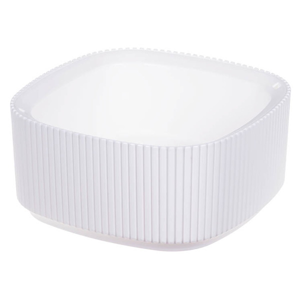 Кашпо СТРИП  1,6л. 20,0*20,0см. КН3250Б со вставкой (Белый)